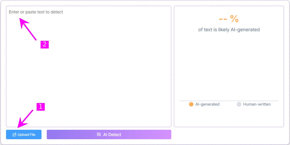 Step 1 – Upload or Input