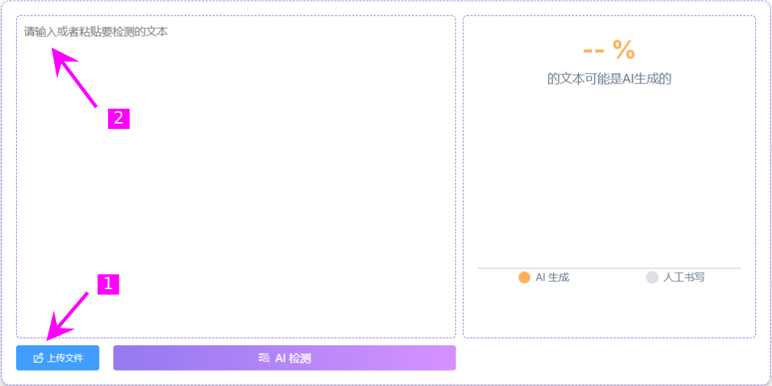 步骤1 - 上传或者手动输入