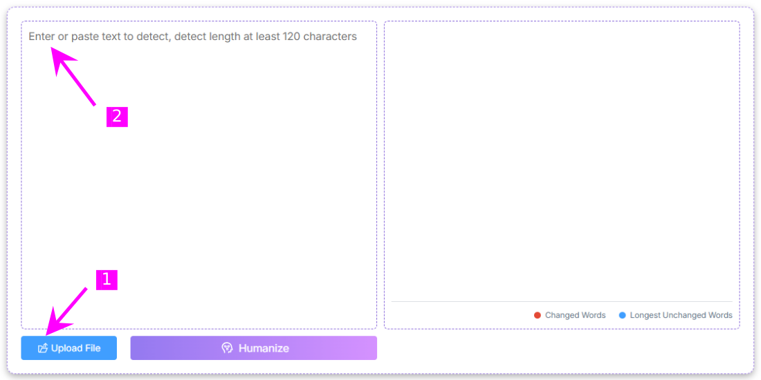 Step 1 - Upload or manually input
