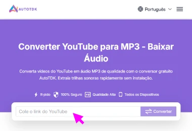 Passo 2 - Colar URL ou enviar arquivo